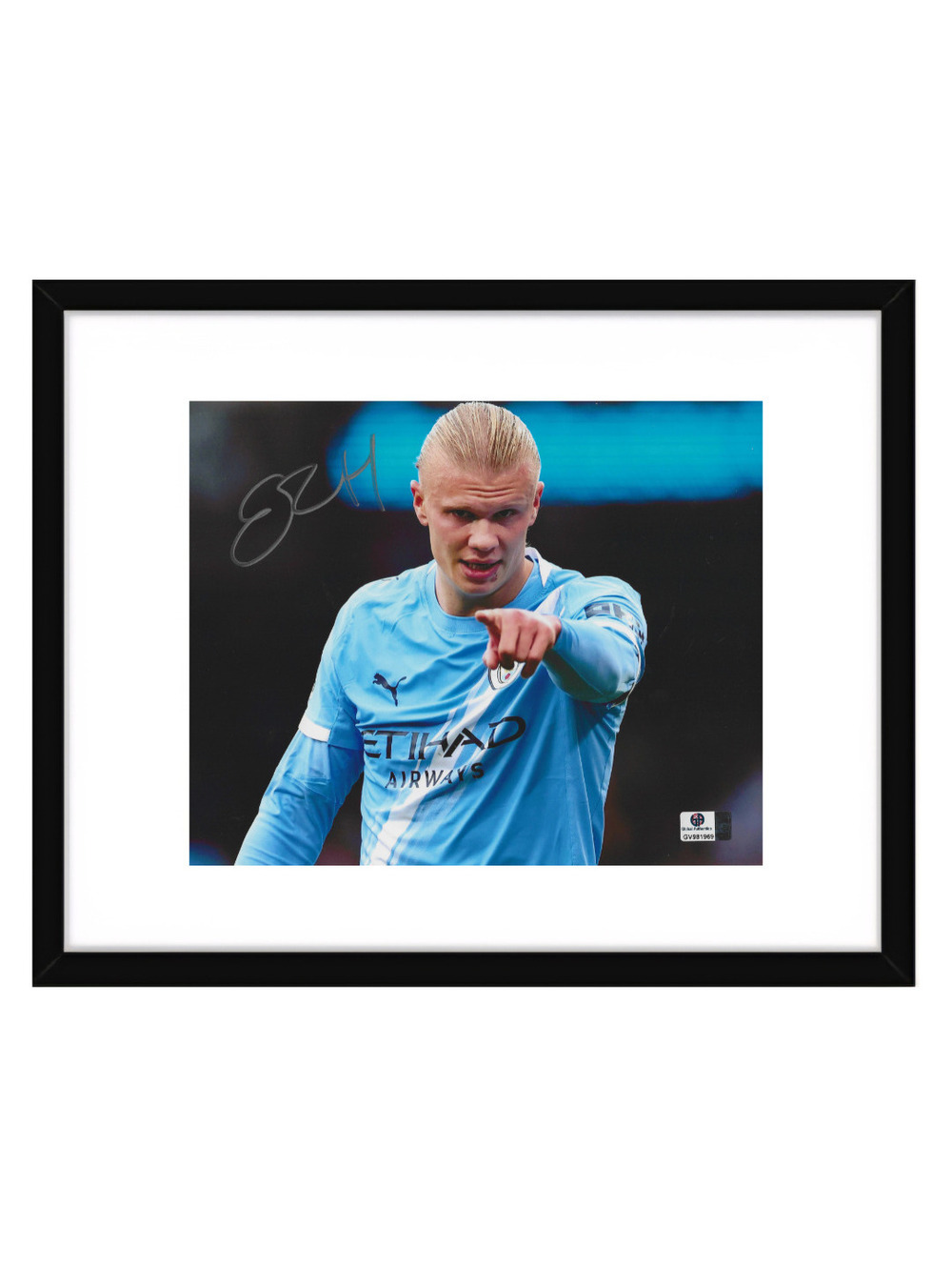 Erling Haaland Autographed 8x10 Photo COA Framed